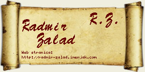 Radmir Zalad vizit kartica